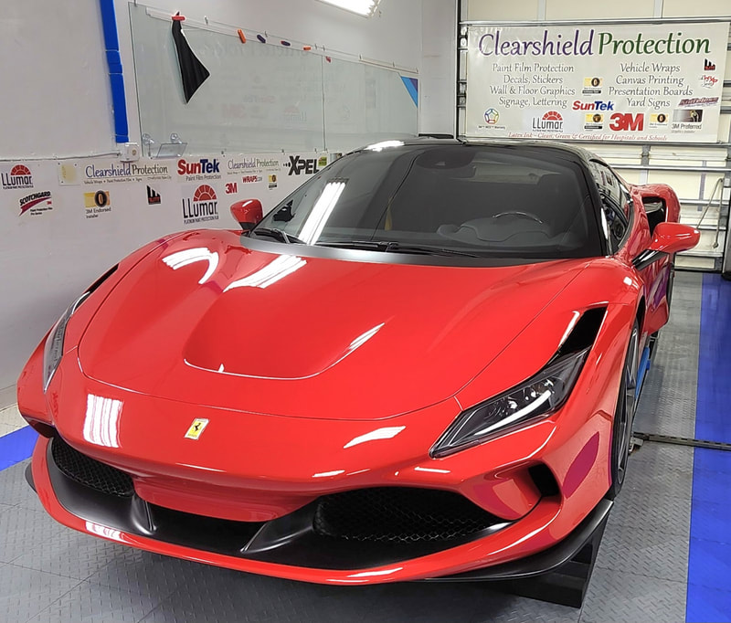 Red Ferrari Film Install